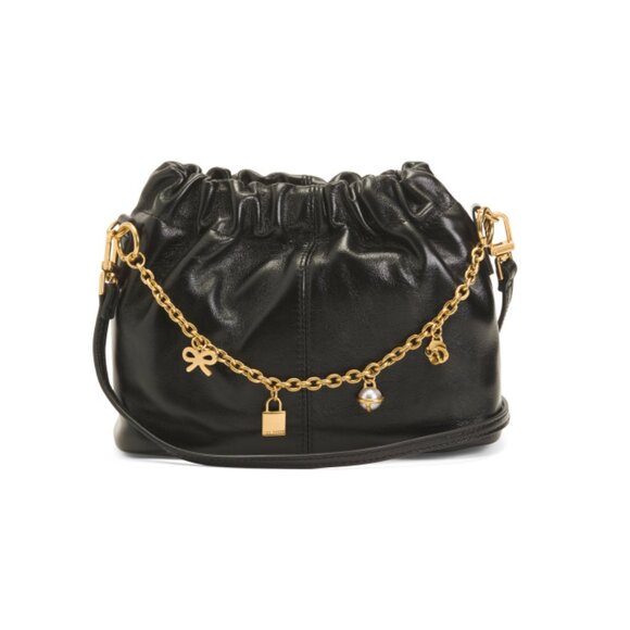 TED BAKER Black Leather Essie Charm Shoulder Bag - Picture 1 of 2